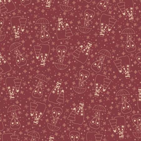 tissu patchwork collection Hollyberry Christmas de Lynette Anderson, réf.81070-14