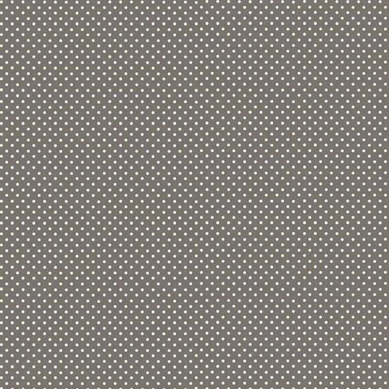 tissu gris foncé à pois, Makower UK