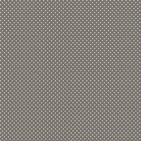 tissu gris foncé à pois, Makower UK