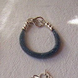 Bracelet "Strass" turquoise foncé