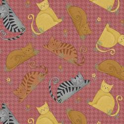 tissu patchwork collection wooly cats de benartex avec des chats 16308-89