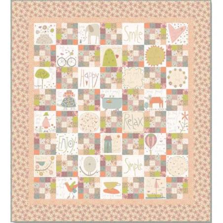 Kit de patchwork -Happy as can be. tissu patchwork Simply Be de Anni Downs