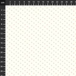 tissu patchwork petites fleurs orange sur fond clair