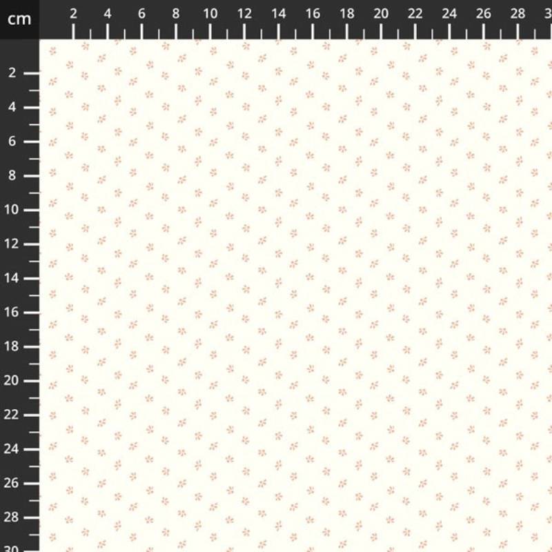 tissu patchwork petites fleurs orange sur fond clair tissu patchwork petites fleurs orange sur fond clair