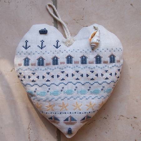 grille de broderie point de croix sur le thème de la plage