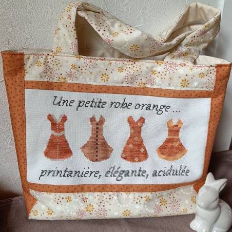 kit pour réaliser le sac une petite robe orange