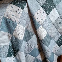 Plaid patchwork bleu, collection de tissu patchwork  Something Borrowed, Something Blue de lynette anderson