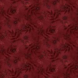 tissu patchwork fleuri rouge ton sur ton collection Flossie's Flowers de Janet Rae Nesbitt 3369-88