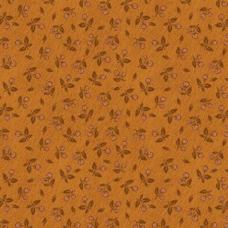 tissu patchwork fleuri jaune safran collection Flossie's Flowers de Janet Rae Nesbitt 3372-35