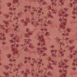 tissu patchwork tapis de feuilles rose orangé collection Flossie's Flowers de Janet Rae Nesbitt 3375-22