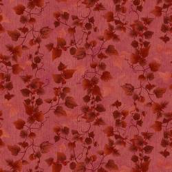 tissu patchwork tapis de feuilles rouge collection Flossie's Flowers de Janet Rae Nesbitt 3375-88