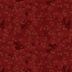tissu patchwork rouge et or collection Flossie's Flowers de Janet Rae Nesbitt 3377-88