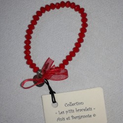 Les P'tits Bracelets coloris rouge opaque siam