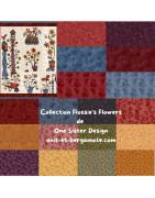 collection de tissu patchwork de one sister design, Flossie's Flowers
